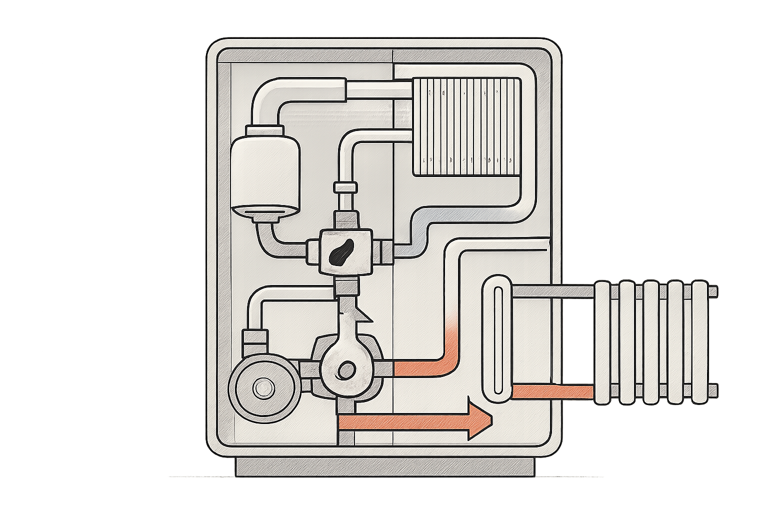 chaudiere gaz plus d'eau chaude mais chauffage