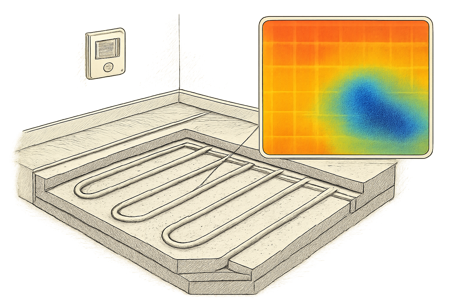 plancher chauffant sec problème
